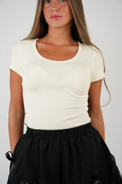 Zoe Ribbed T Shirt