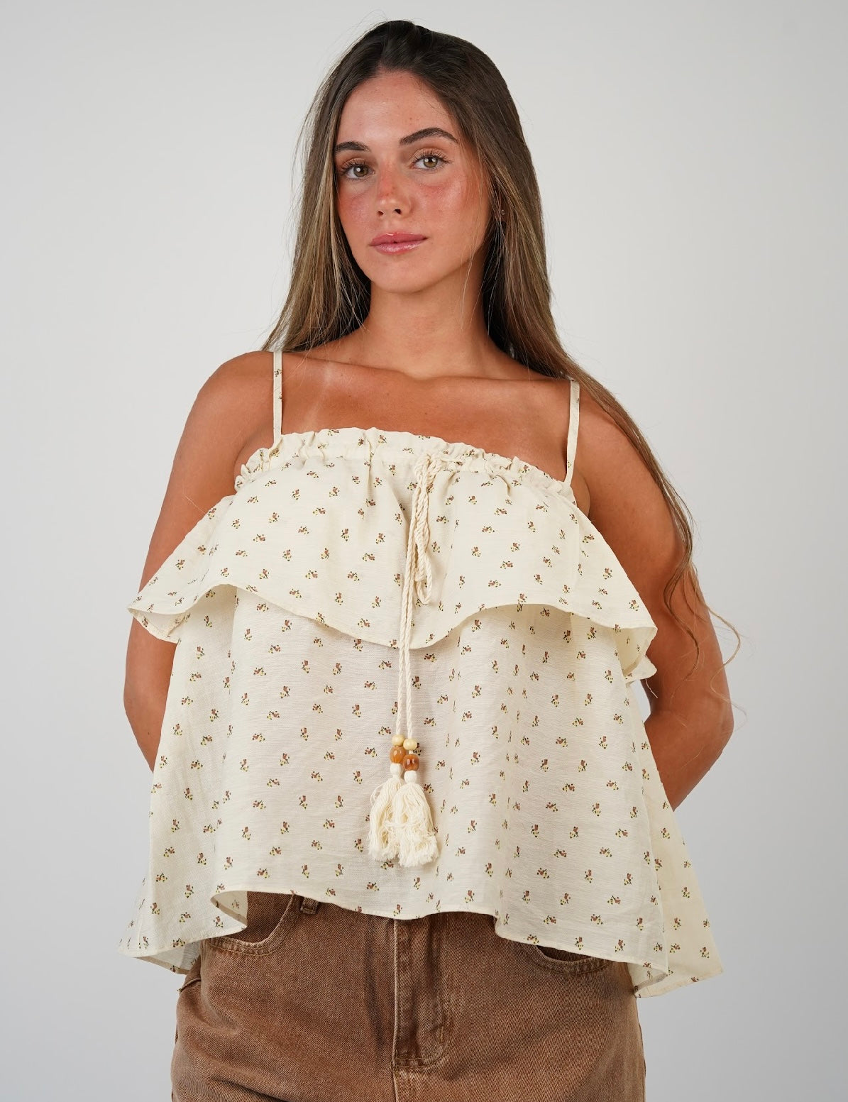 Ella Tank Top - Beige