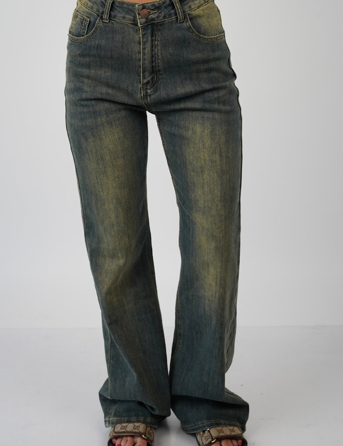 Noel Graphic Vintage Washed Jeans