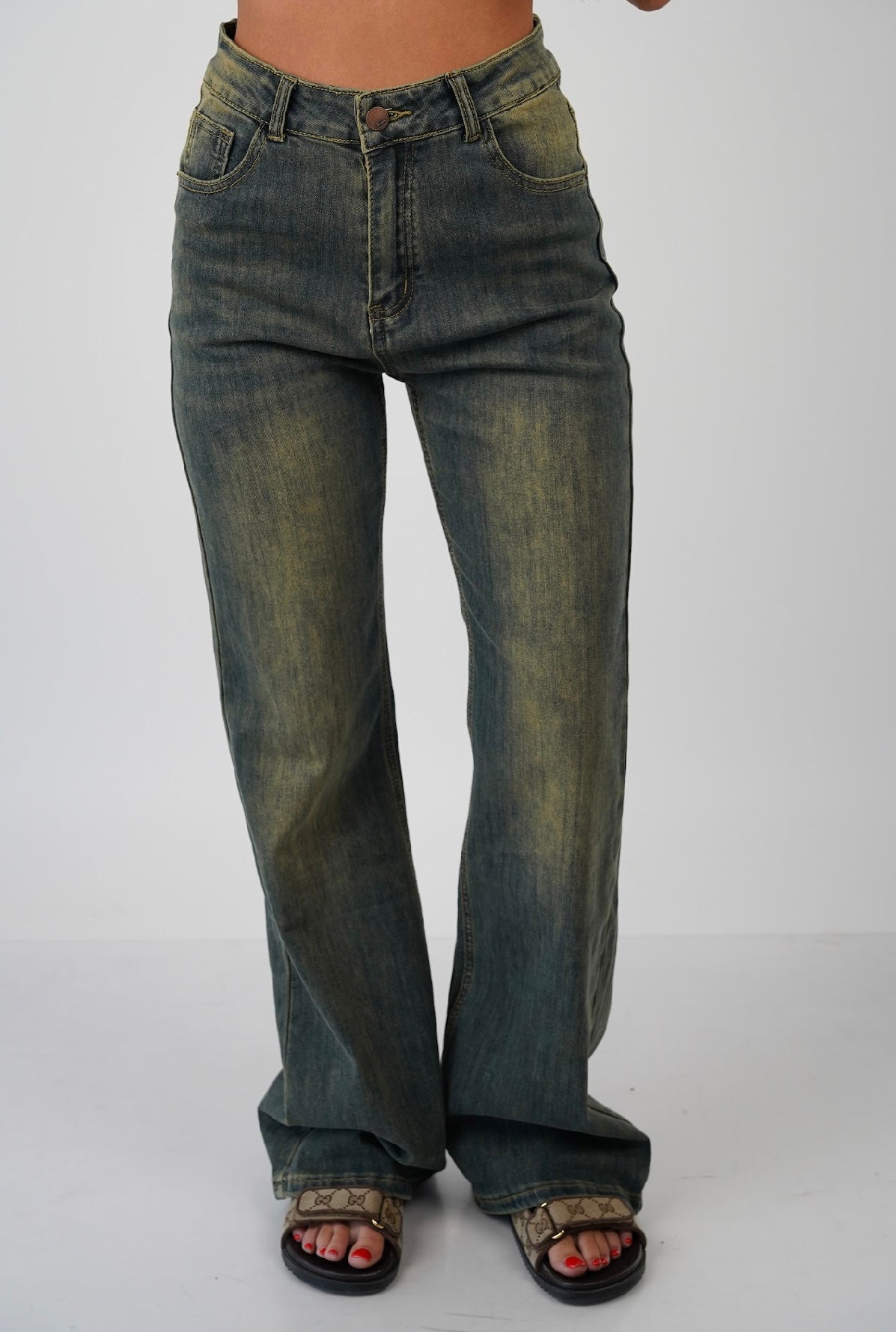 Noel Graphic Vintage Washed Jeans