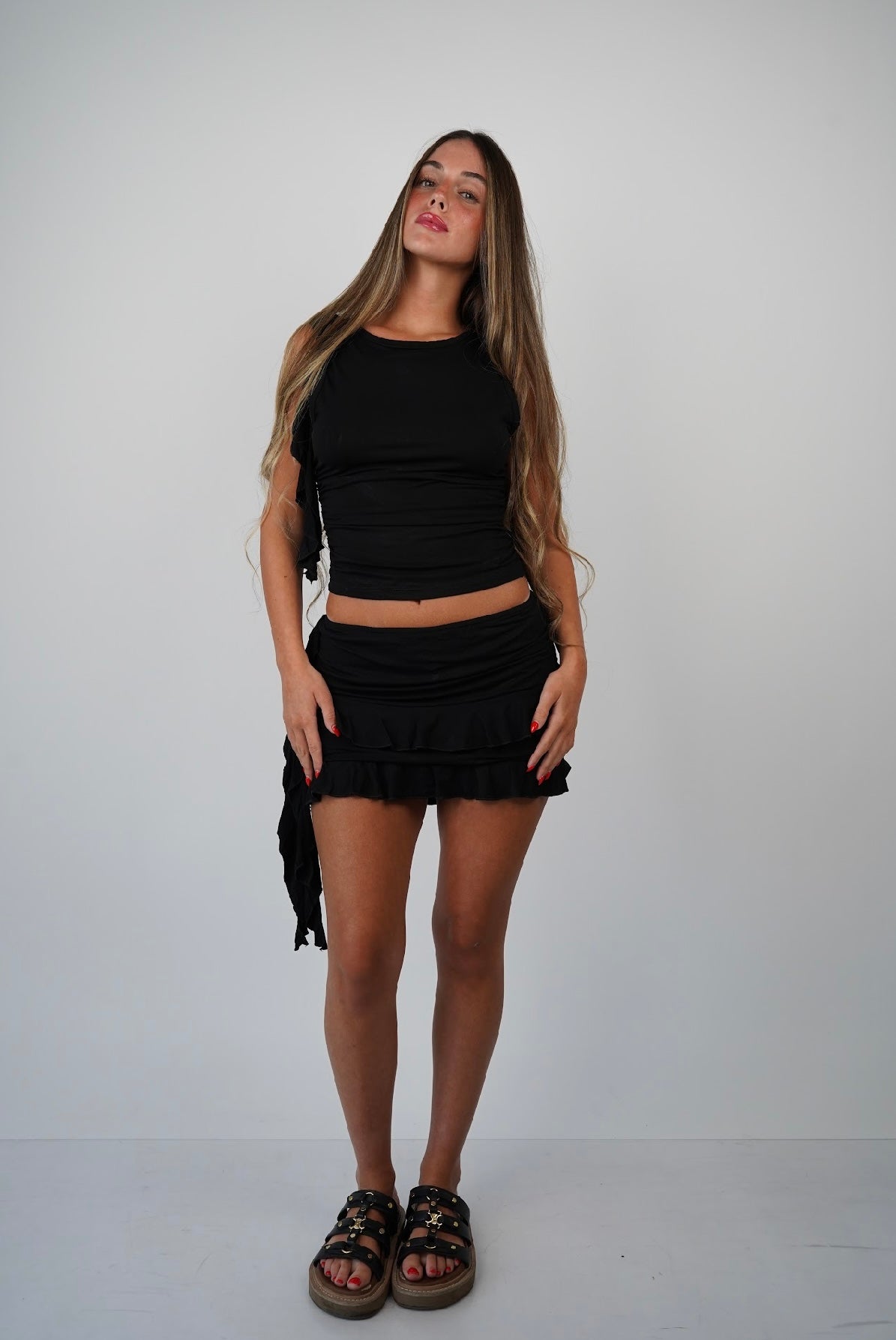 James Mini Skirt Suit