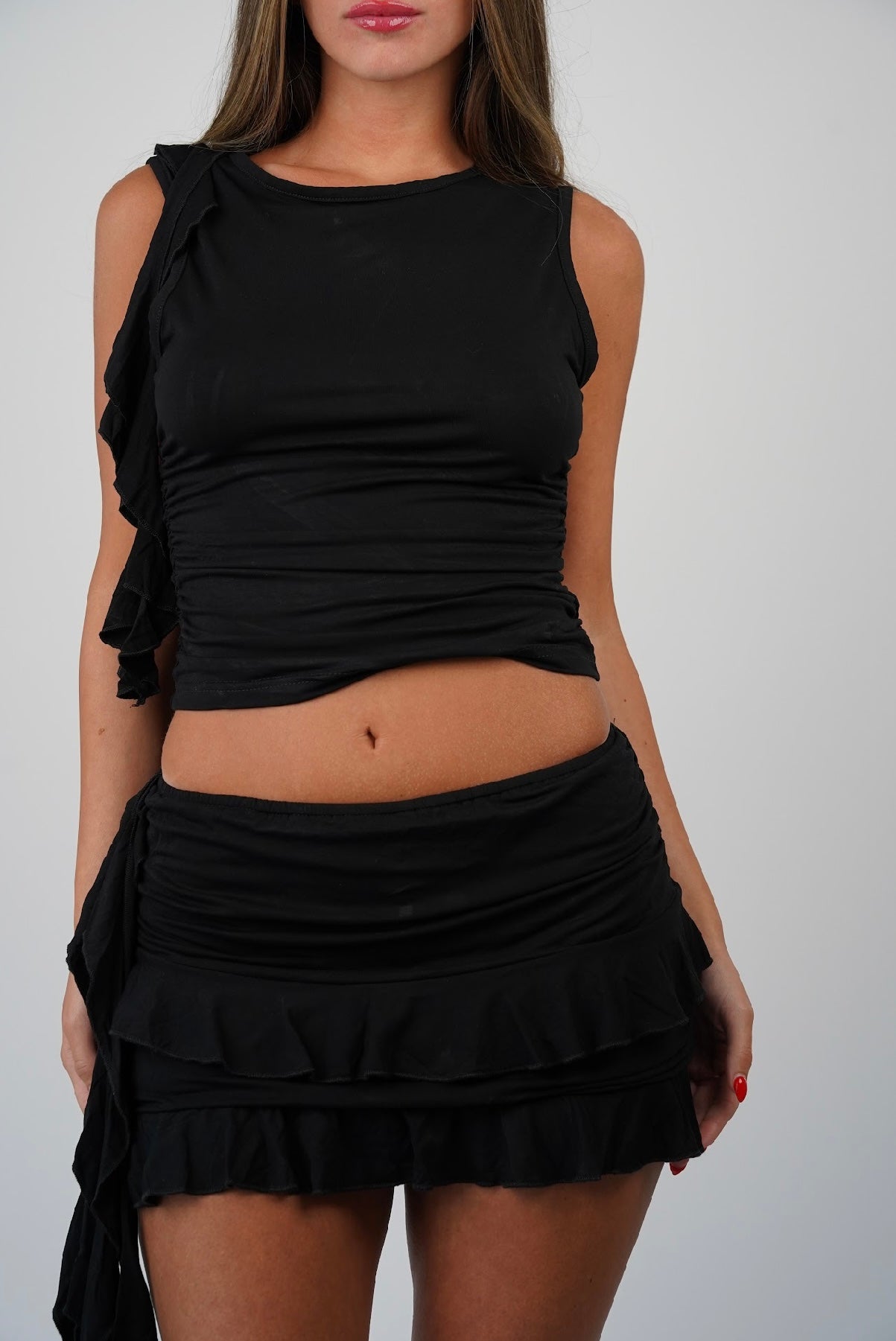 James Mini Skirt Suit