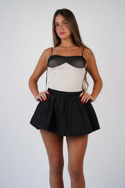 Eira Black Chest Tank Top