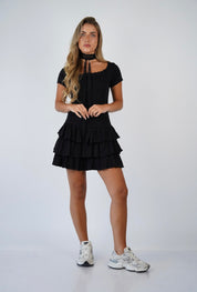 Lia Neck Tie Lace Dress