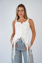 Sky Lace Straps Tank Top