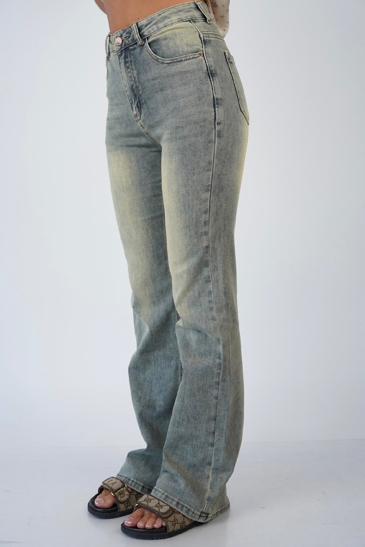 Noel Graphic Vintage Washed Jeans