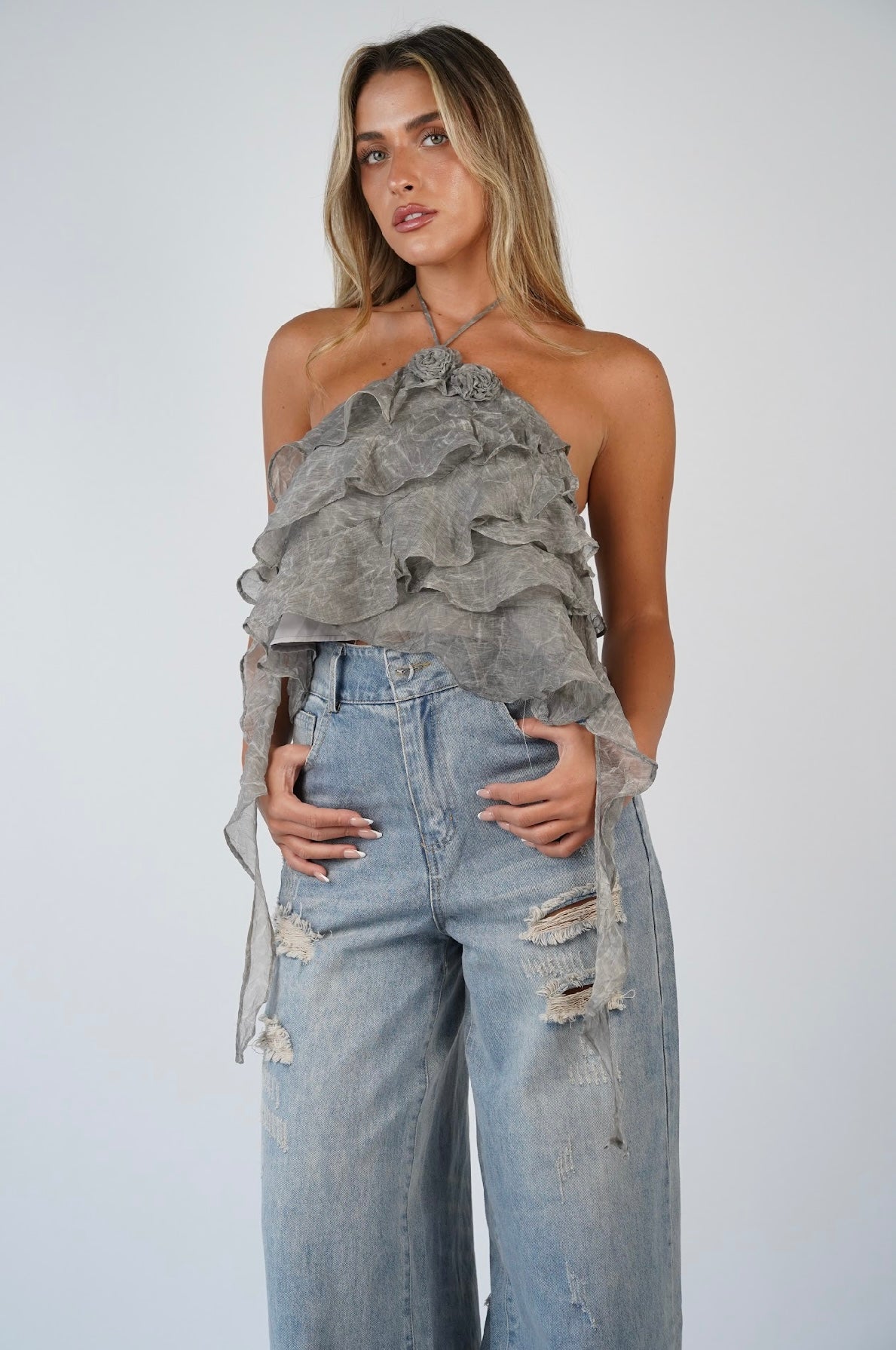 Madeleine Back Tie Tank Top
