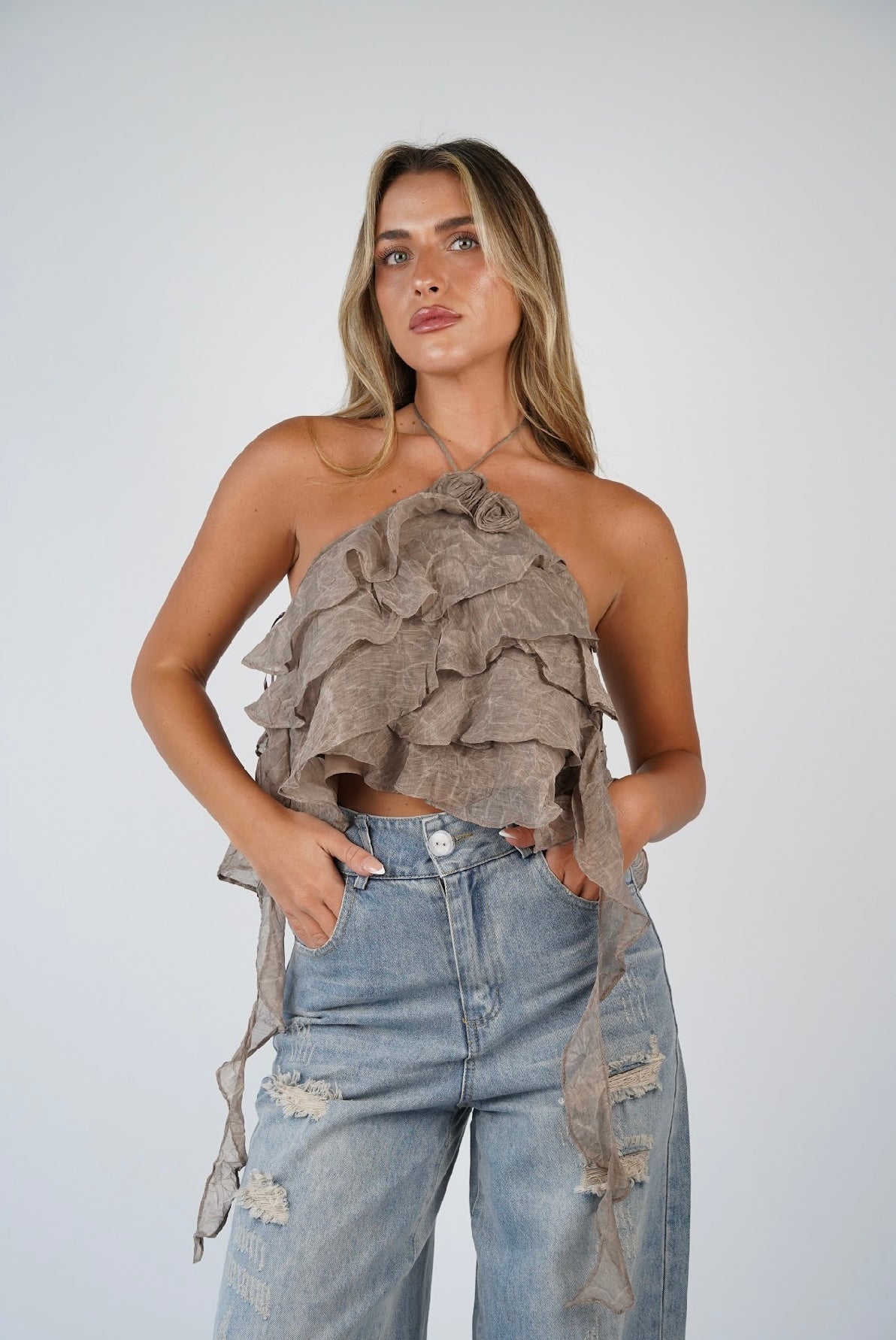 Madeleine Back Tie Tank Top