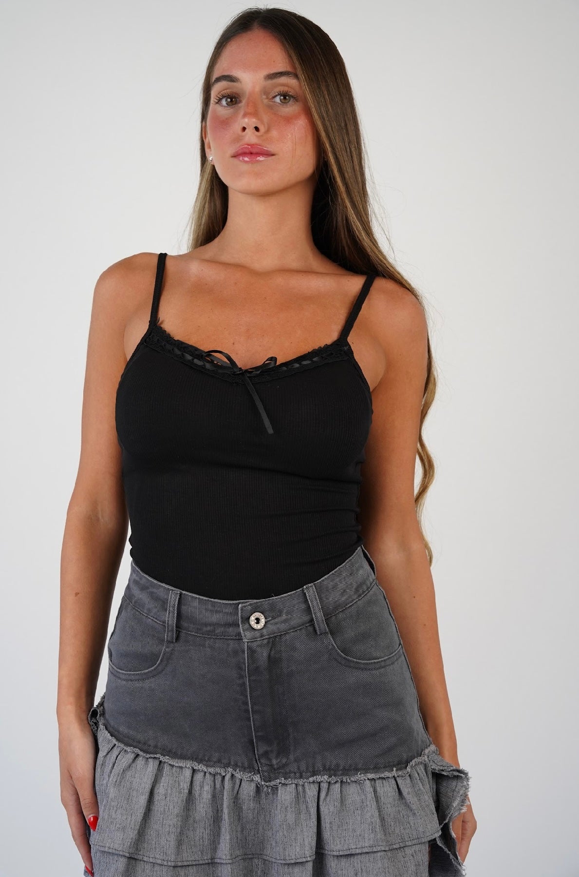 Sharon Front Bow Tie Tank Top