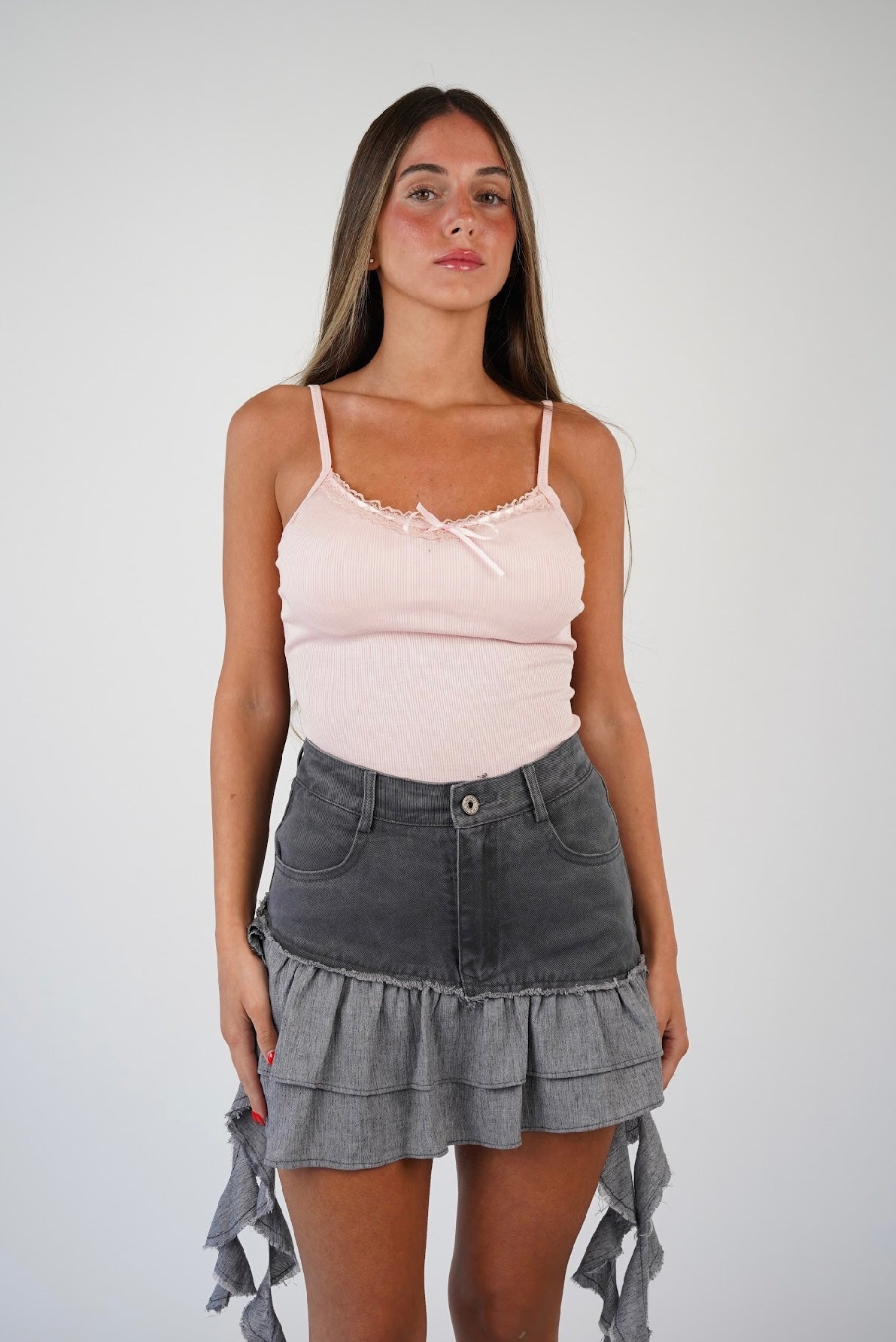 Sharon Front Bow Tie Tank Top