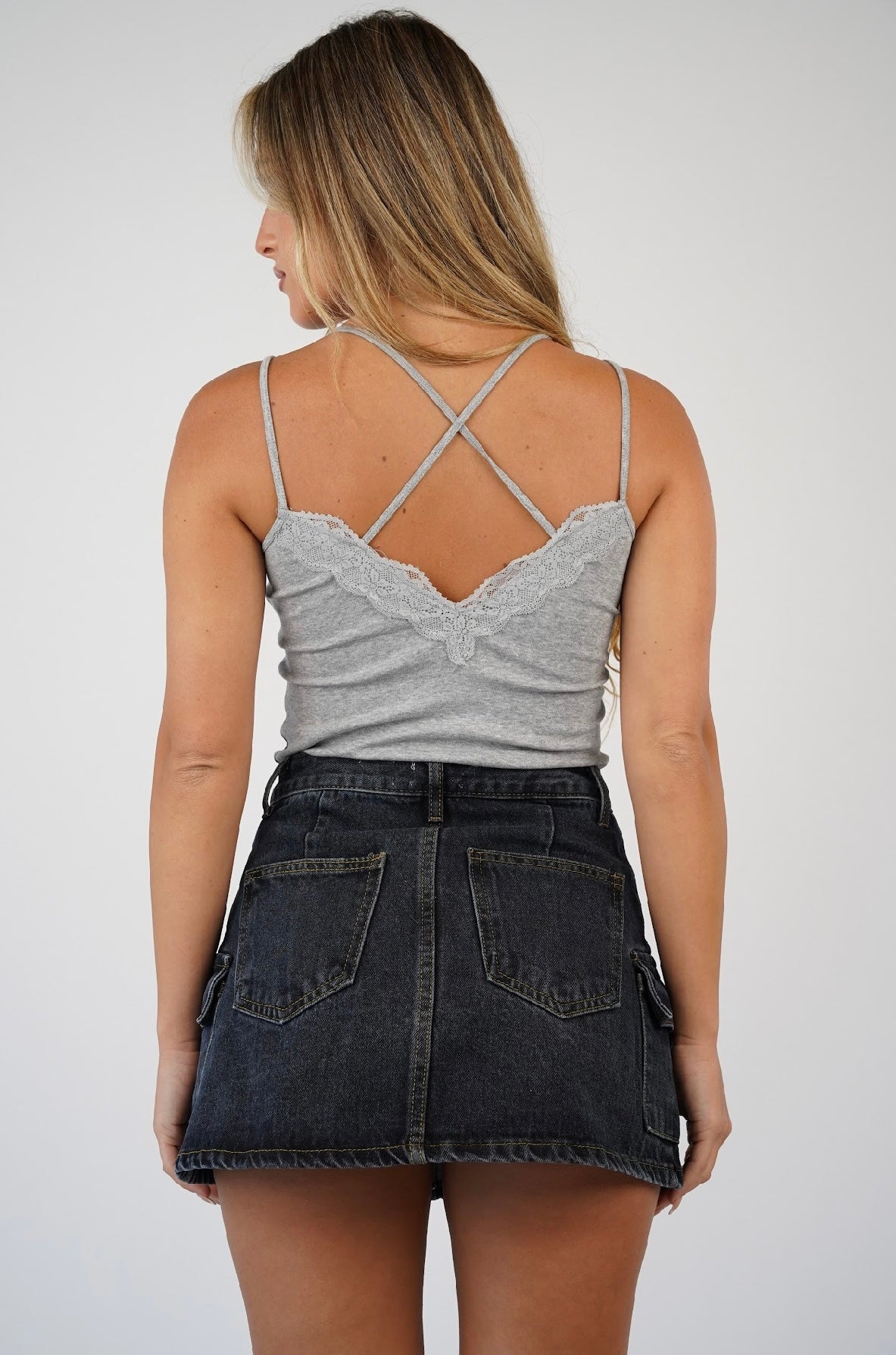 Elodie Lace Back Tank Top