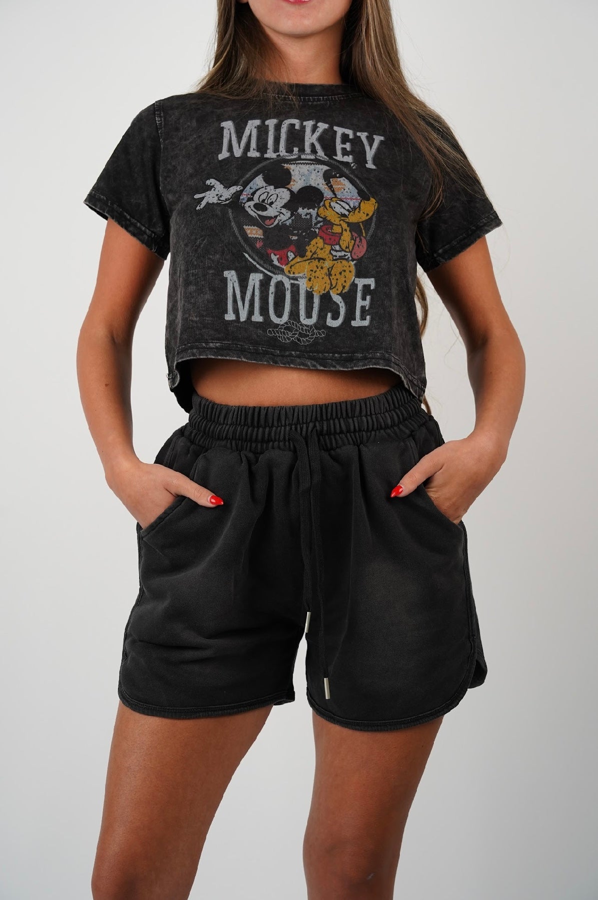 Mickey Graphic Vintage Washed T Shirt