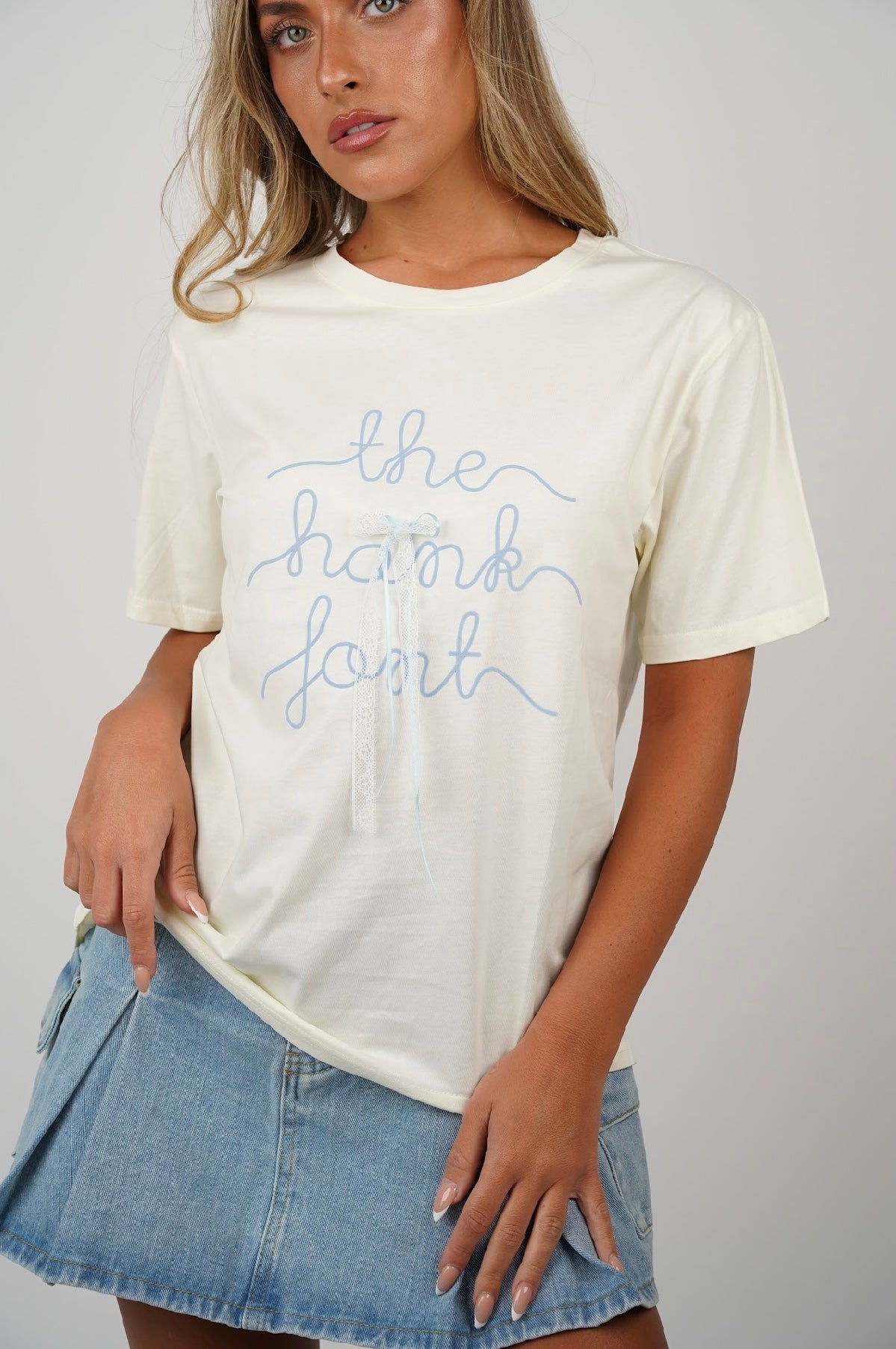 Lara Lace Bow Ties T Shirt