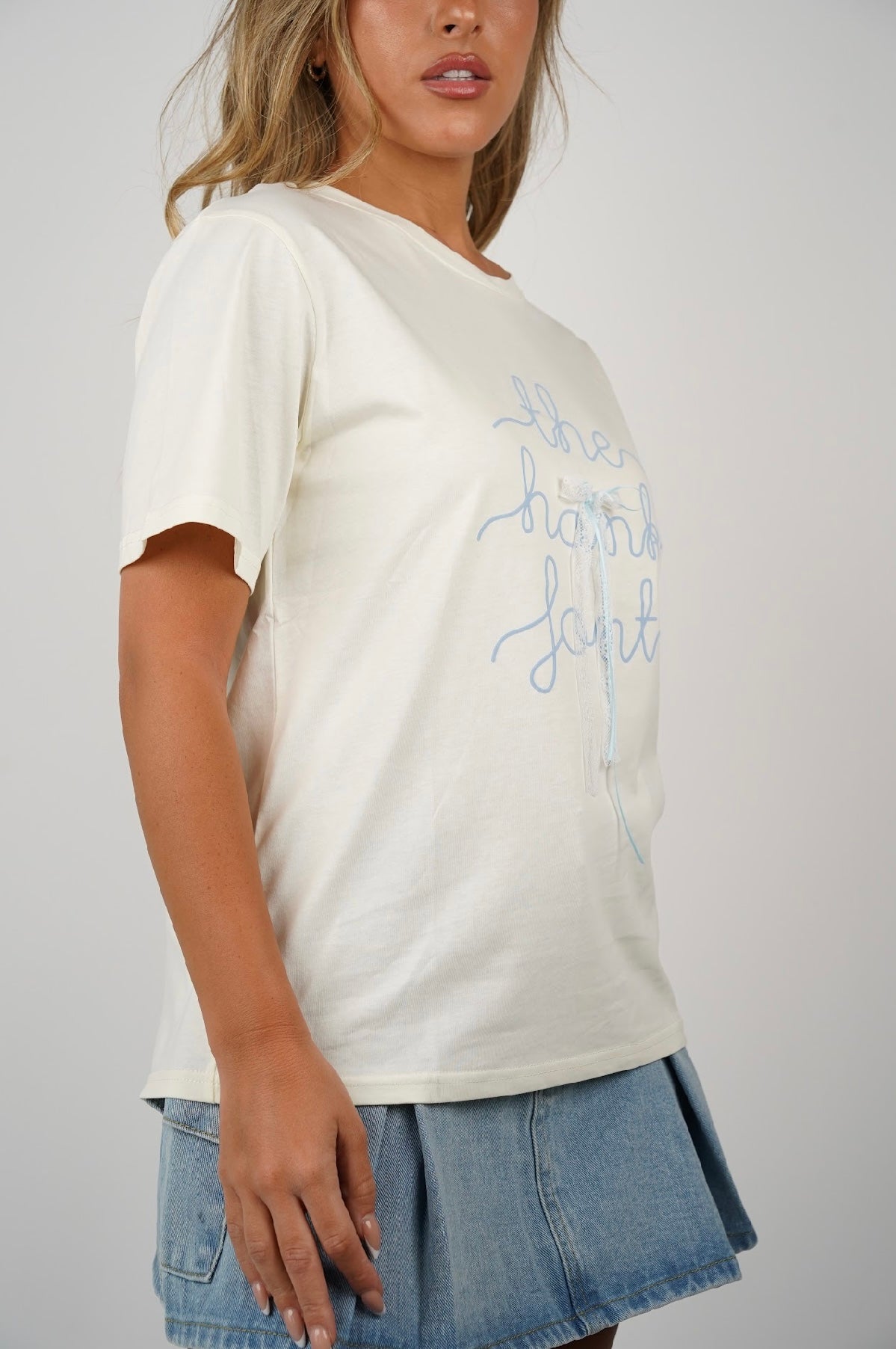 Lara Lace Bow Ties T Shirt