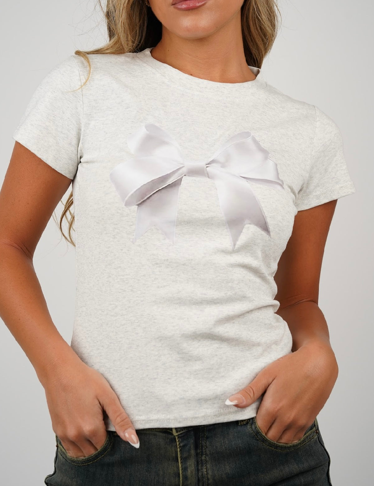 Camila Graphic Bow Tie T Shirt