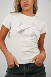 Camila Graphic Bow Tie T Shirt