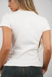 Camila Graphic Bow Tie T Shirt