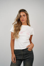 Camila Graphic Bow Tie T Shirt