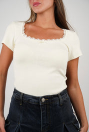 Anna Ribbed T Shirt