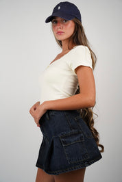 Anna Ribbed T Shirt