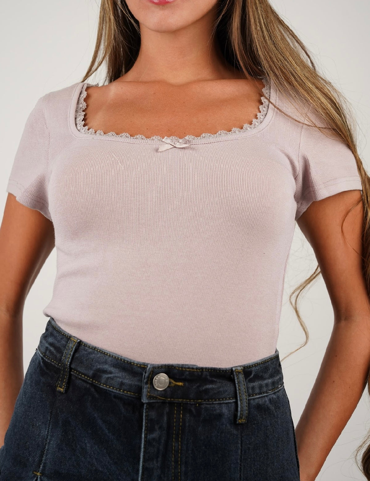 Anna Ribbed T Shirt