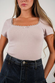 Anna Ribbed T Shirt