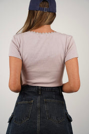 Anna Ribbed T Shirt
