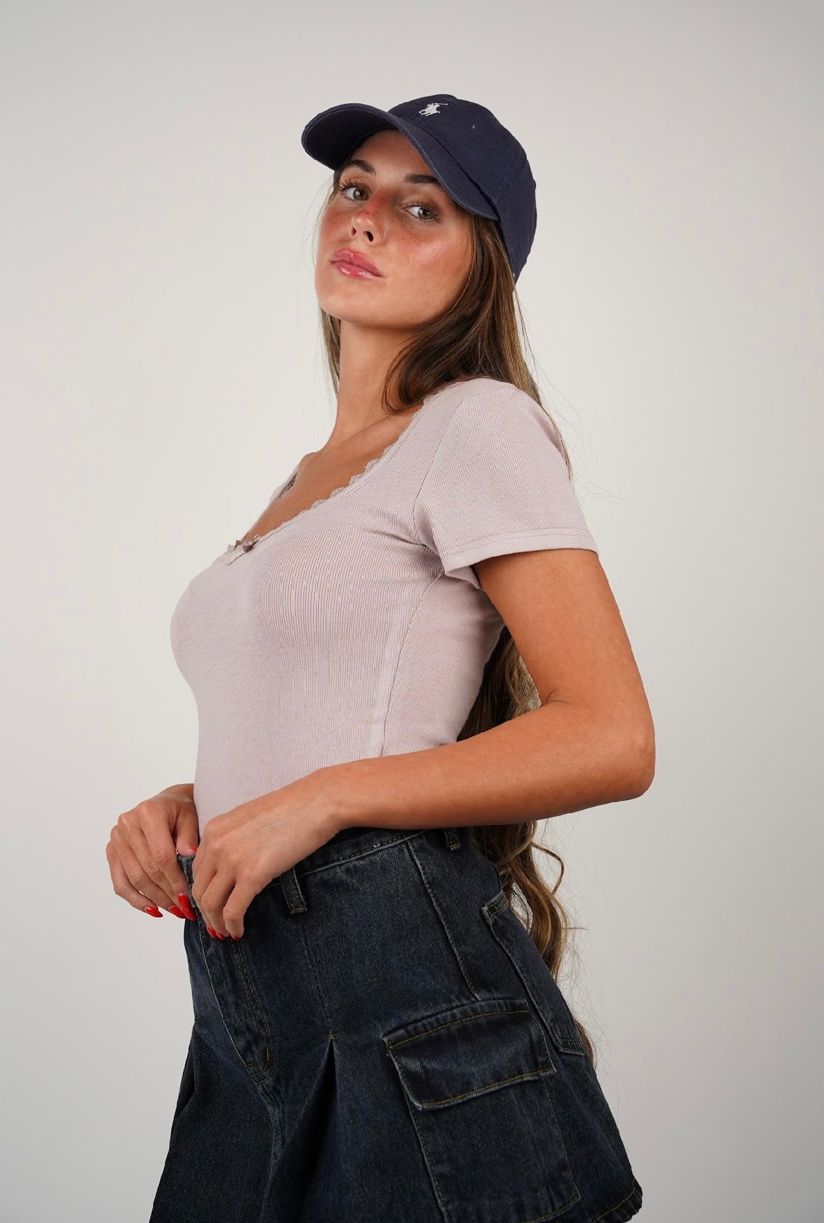 Anna Ribbed T Shirt