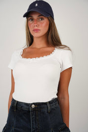 Anna Ribbed T Shirt