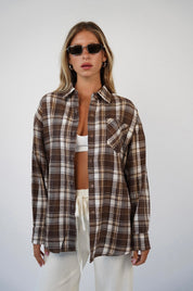 חולצת משבצות מכופתרת אנה