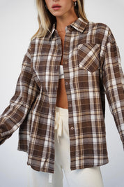 חולצת משבצות מכופתרת אנה