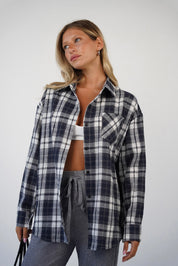 חולצת משבצות מכופתרת אנה