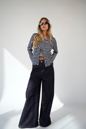 חולצת פסים עם כפתורים ולנטינה