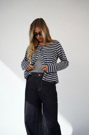 חולצת פסים עם כפתורים ולנטינה