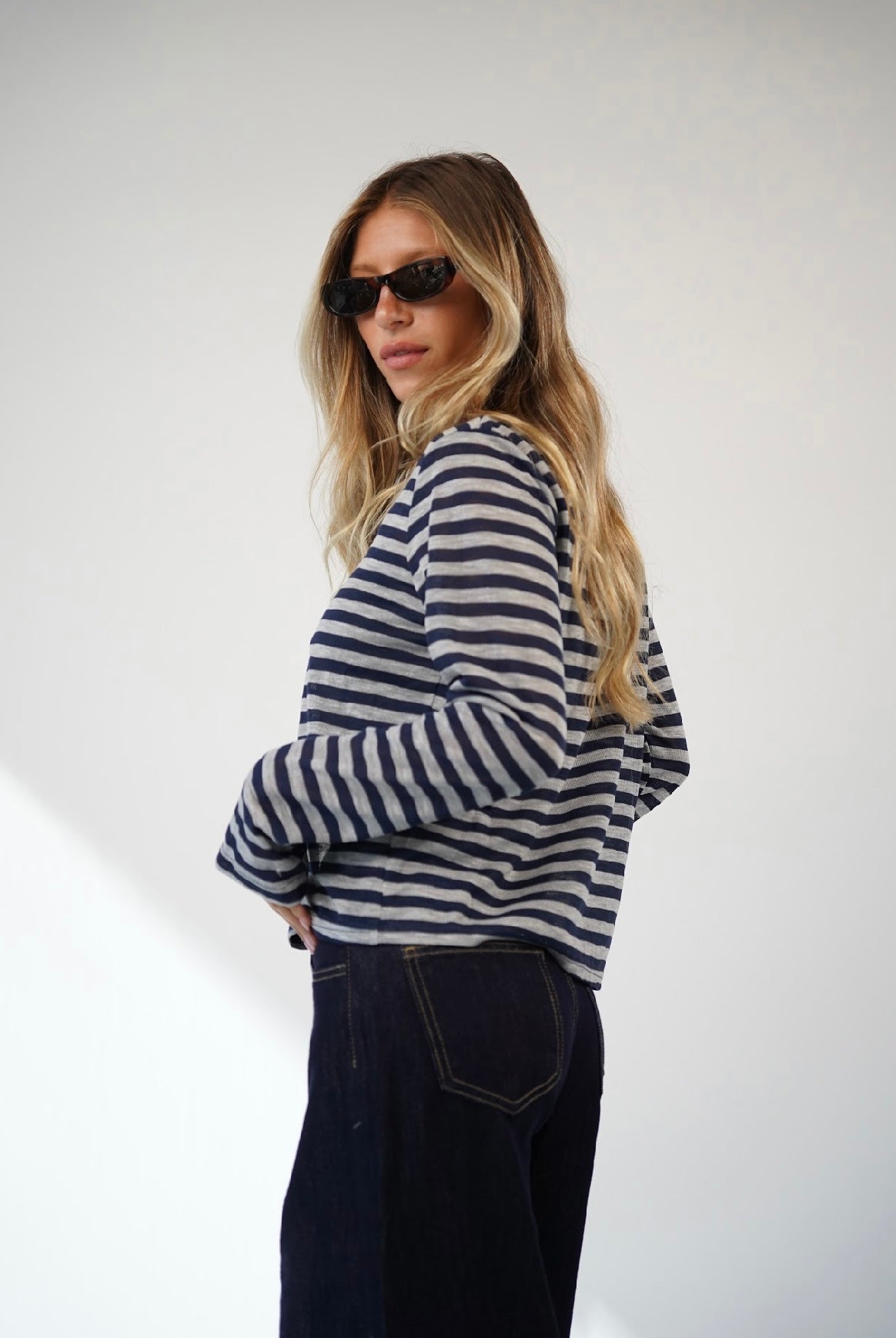 חולצת פסים עם כפתורים ולנטינה