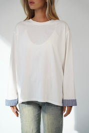 חולצה משובצת בשרוול ג׳סי