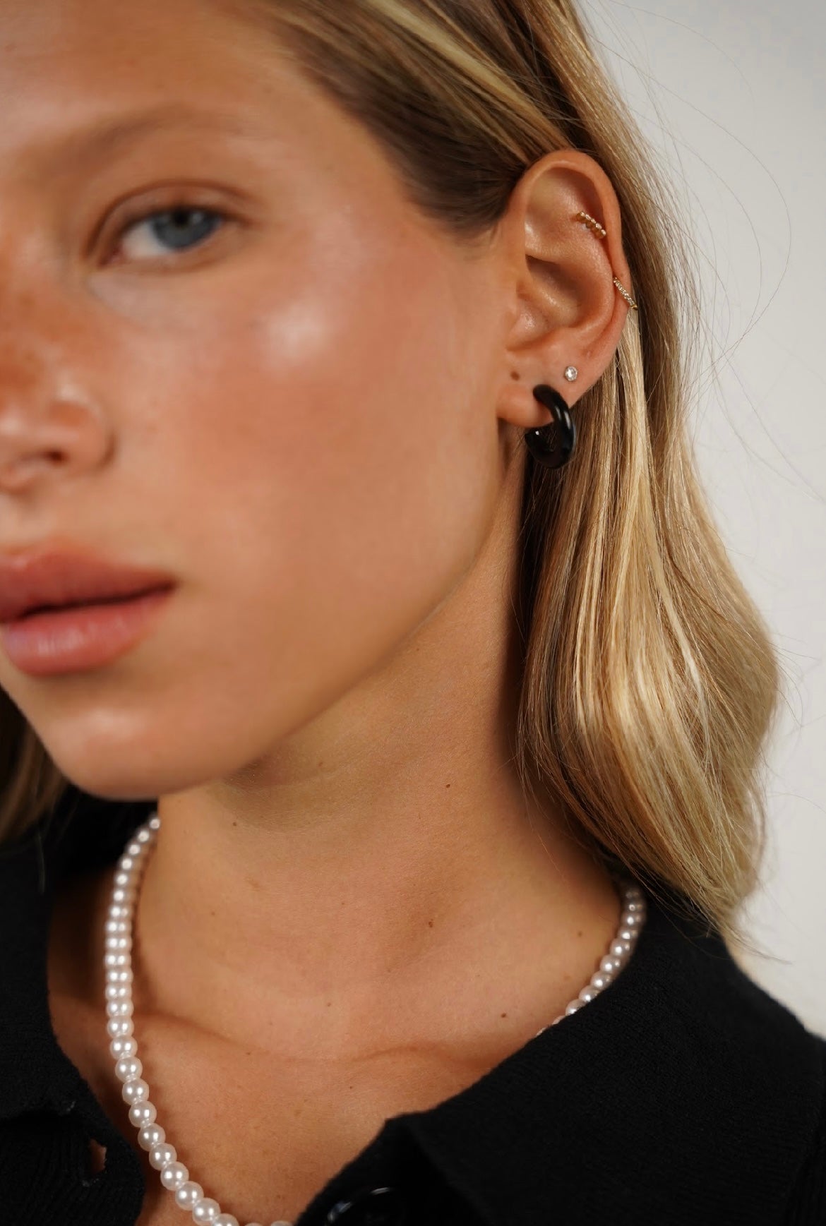 עגיל חישוק דק רובין