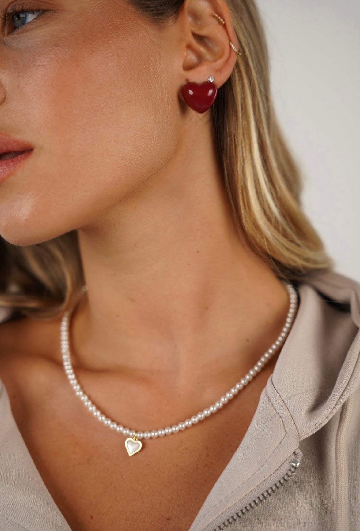 עגיל לב גדול ארי